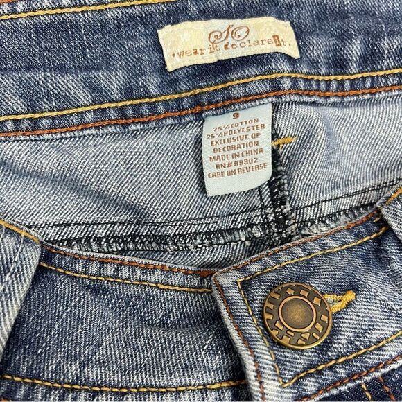 SO Denim Jean Blue Mini Skirt Size 9 - Picture 3 of 4